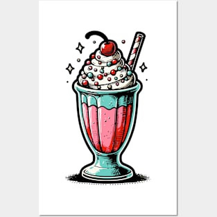 Retro Milkshake Posters and Art